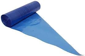 Disposable piping bag filled with icing